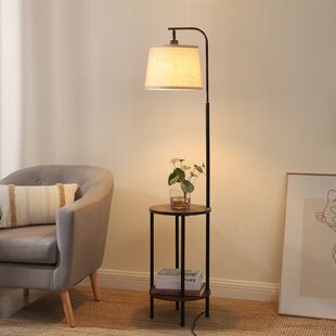 Combination lamp hot sale and side table